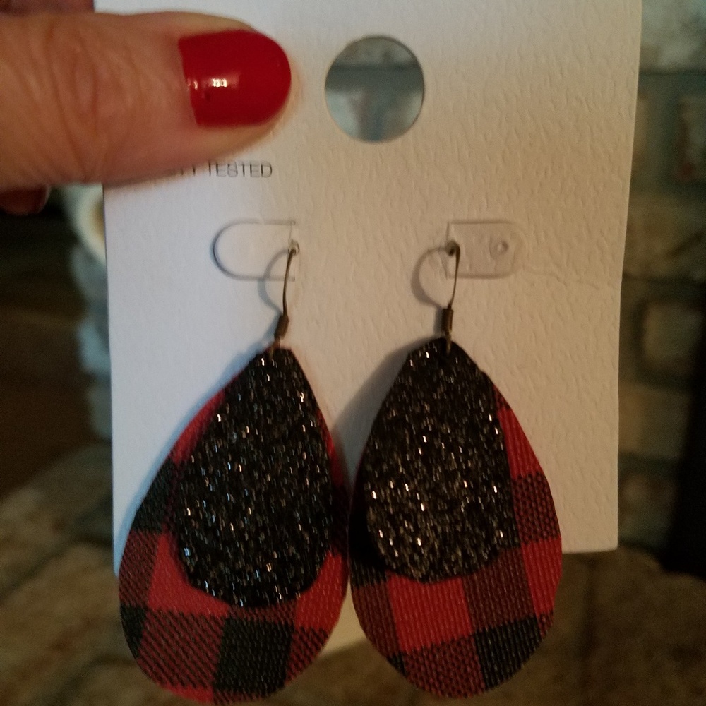 Flannel earrings